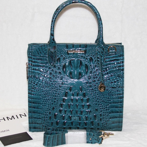 NWT Brahmin Large Caroline Juniper Melbourne Leather Purse